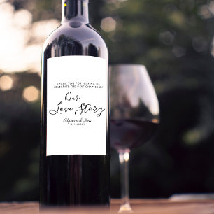 Rótulo De Garrafa De Cerveja Nossos Casamentos de História de Amor FAVOR Bombon