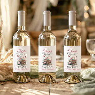 Rótulo De Garrafa De Cerveja Nova Capítulo Rosa História Infantil Livro Chá de 