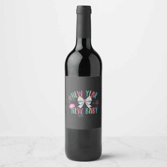 Rótulo De Garrafa De Cerveja Novo Ano De Gravidez De Bebê Mãe A Ser (Frente)