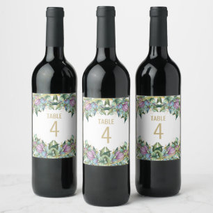 Rótulo De Garrafa De Cerveja Número da Tabela de Rótulo de Vinho de Casamento B
