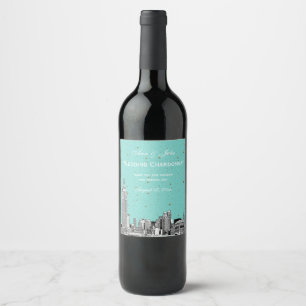 Rótulo De Garrafa De Cerveja NYC Skyline Enchido Starry DIY Cor BG