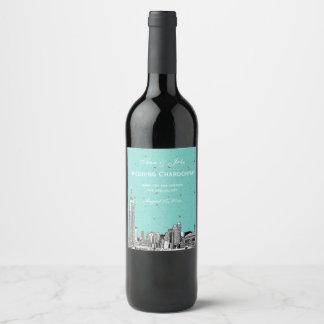 Rótulo De Garrafa De Cerveja NYC Skyline Enchido Starry DIY Cor BG