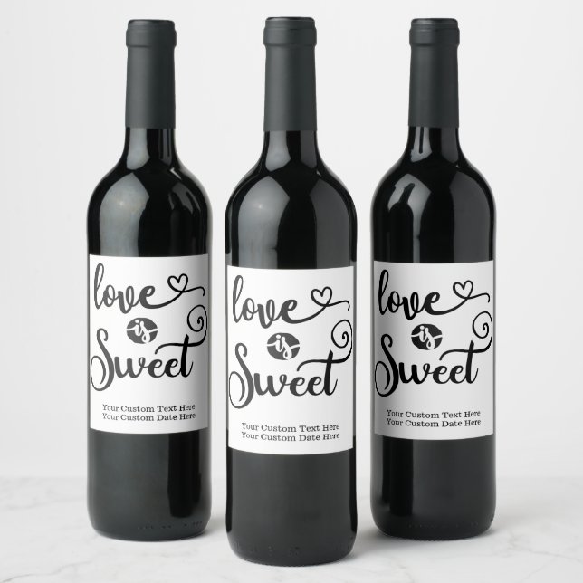 Rótulo De Garrafa De Cerveja O Amor é Doce (Garrafas)
