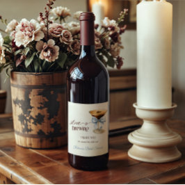 Rótulo De Garrafa De Cerveja O Amor Está Cozinhando Chá de Panela da Blue Bow C