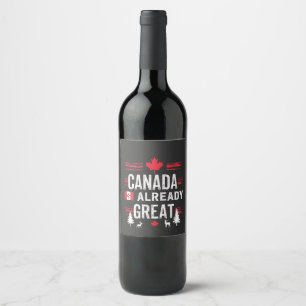Rótulo De Garrafa De Cerveja O Canadá já é excelente Anti-Trump do MAGA