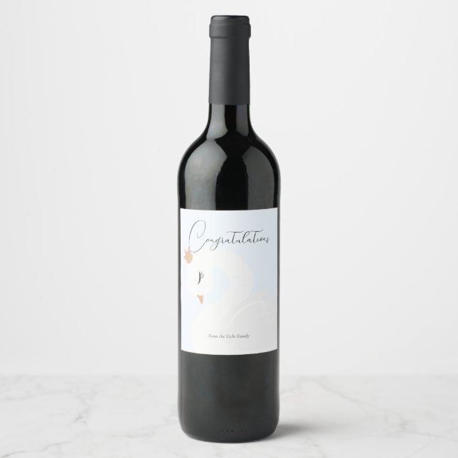 Rótulo De Garrafa De Cerveja O Cisne Coroado (Frente)