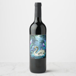 Rótulo De Garrafa De Cerveja O Cisne das Águas Esquecidas. 
