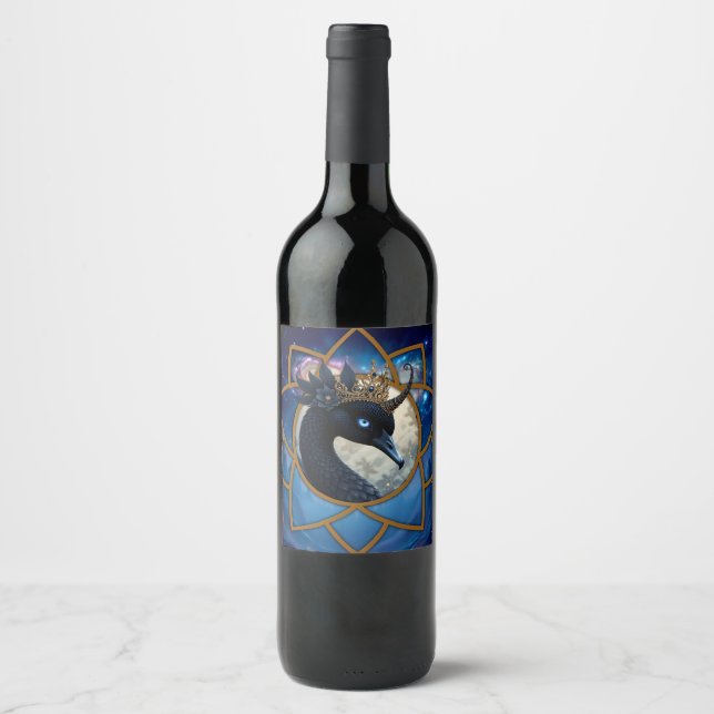 Rótulo De Garrafa De Cerveja O Cisne Que Guarda a Lua.   (Frente)
