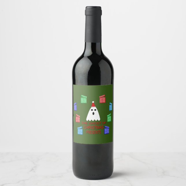 Rótulo De Garrafa De Cerveja O Fantasma do Natal Apresenta Engraçado (Frente)