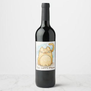 Rótulo De Garrafa De Cerveja O gato é o miau