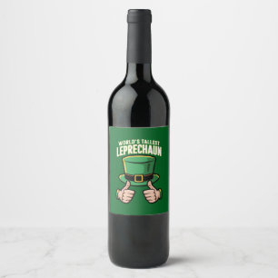 Rótulo De Garrafa De Cerveja O mais alto duende do mundo, engraçado humor irlan