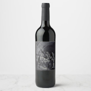 Rótulo De Garrafa De Cerveja O Nascimento de Jesus por Gustave Doré Tinta Vitor