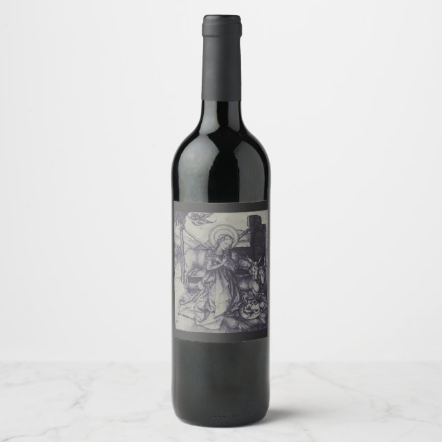 Rótulo De Garrafa De Cerveja O Natal Natividade Stark Ink Art (Frente)