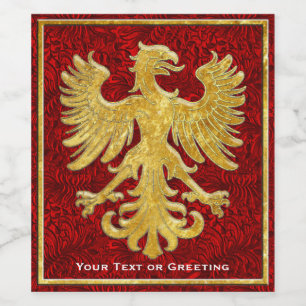 Rótulo De Garrafa De Cerveja O ouro do grifo tonifica sua mensagem