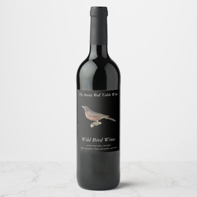 Rótulo De Garrafa De Cerveja O Robin Americano (Turdus migratorius) NY Birds (Frente)