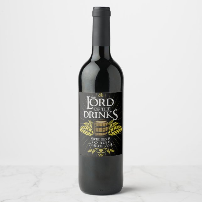 Rótulo De Garrafa De Cerveja O Senhor das Bebidas Cerveja (Frente)