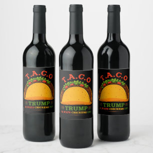Rótulo De Garrafa De Cerveja O Taco Trump Sempre Fala Engraçado