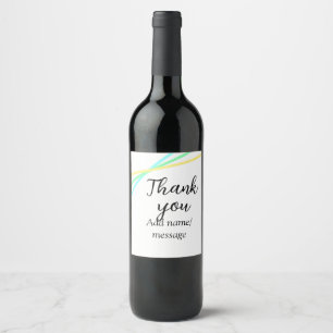Rótulo De Garrafa De Cerveja Obrigado adicionar nome mensagem caligrafia simple