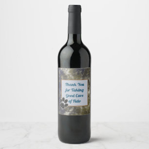 Rótulo De Garrafa De Cerveja Obrigado caminhante Dourado azul elegante do cão
