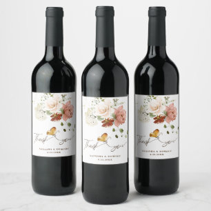 Rótulo De Garrafa De Cerveja Obrigado de Jardim de Flores Selvagens de Magnétic
