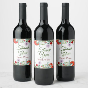 Rótulo De Garrafa De Cerveja Obrigado favores de garrafa de vinho