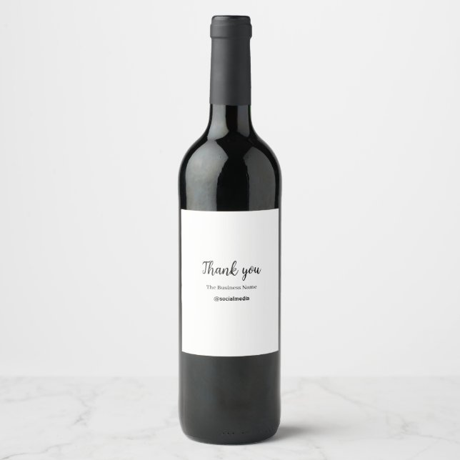 Rótulo De Garrafa De Cerveja obrigado mídia social nome da empresa data simples (Frente)