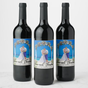 Rótulo De Garrafa De Cerveja Obrigado Wedding você amor e obrigados da foto de