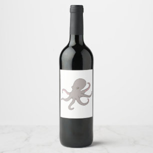 Rótulo De Garrafa De Cerveja Octopus