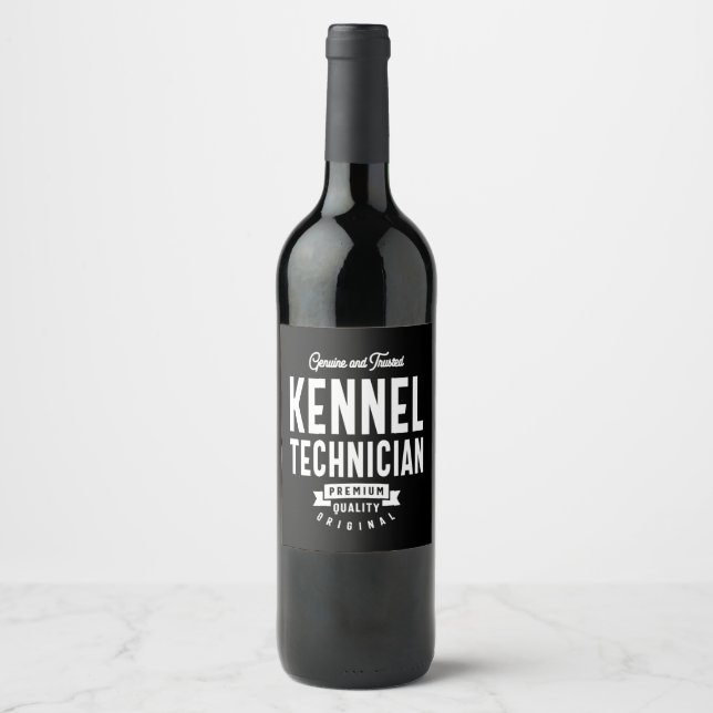 Rótulo De Garrafa De Cerveja Oferta de Título de Trabalho Técnico do Kennel (Frente)