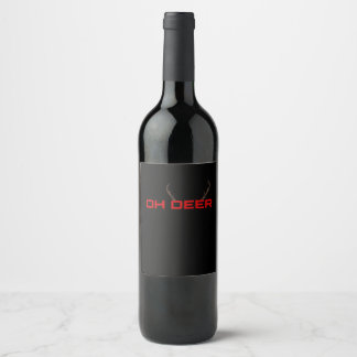 Rótulo De Garrafa De Cerveja Oh Deer Estética Minimalista Vibração