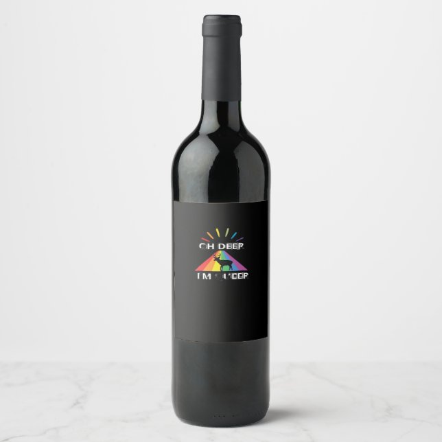 Rótulo De Garrafa De Cerveja Oh Veado Queer Design Estético Tendência  (Frente)