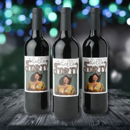 Rótulo De Garrafa De Cerveja Olá 40, quarenta fotos personalizadas, aniversário