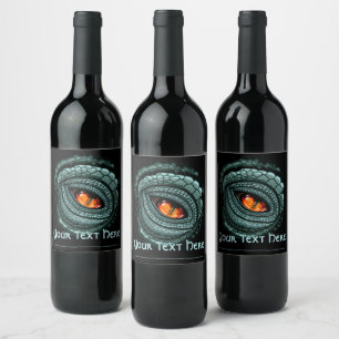 Rótulo De Garrafa De Cerveja Olho de Predador Réptil Primitivo