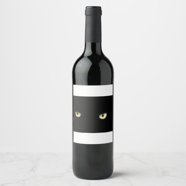 Rótulo De Garrafa De Cerveja Olhos de Gato Negro (Frente)