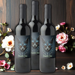 Rótulo De Garrafa De Cerveja Olhos laranja, pelo fresco: A raposa deslumbrante.