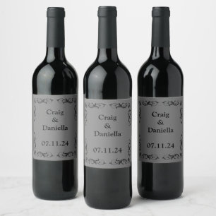 Rótulo De Garrafa De Cerveja Onyx Black Velvet Chalkboard Grunge Vintage