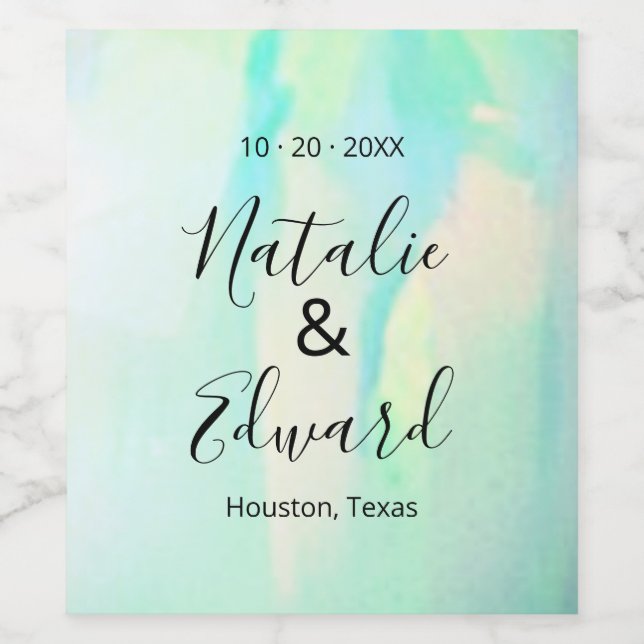 Rótulo De Garrafa De Cerveja Opal Elegant Modern (Rótulo Único)