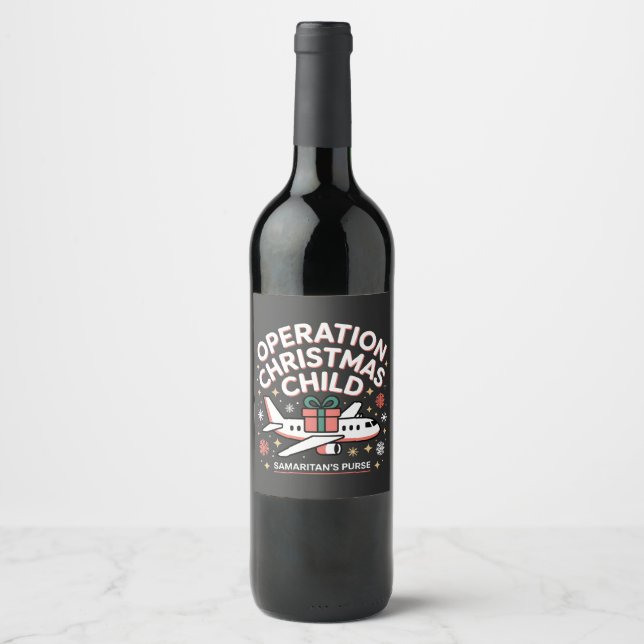 Rótulo De Garrafa De Cerveja Operação Criança de Natal Bolsa do Samaritano  (Frente)
