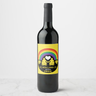 Rótulo De Garrafa De Cerveja Orgulho de incapacidade da cadeira de rodas LGBTQ