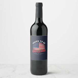 Rótulo De Garrafa De Cerveja Orgulho de ser americano