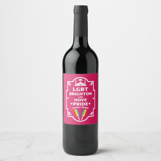 Rótulo De Garrafa De Cerveja Orgulho Gay de Brighton (Frente)