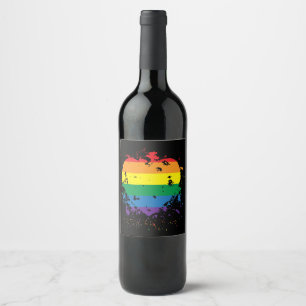 Rótulo De Garrafa De Cerveja Orgulho gay Love Heart