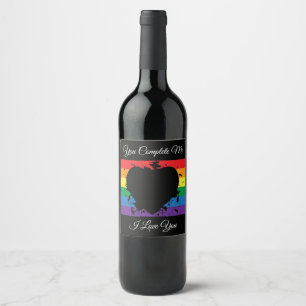 Rótulo De Garrafa De Cerveja Orgulho gay Love Heart