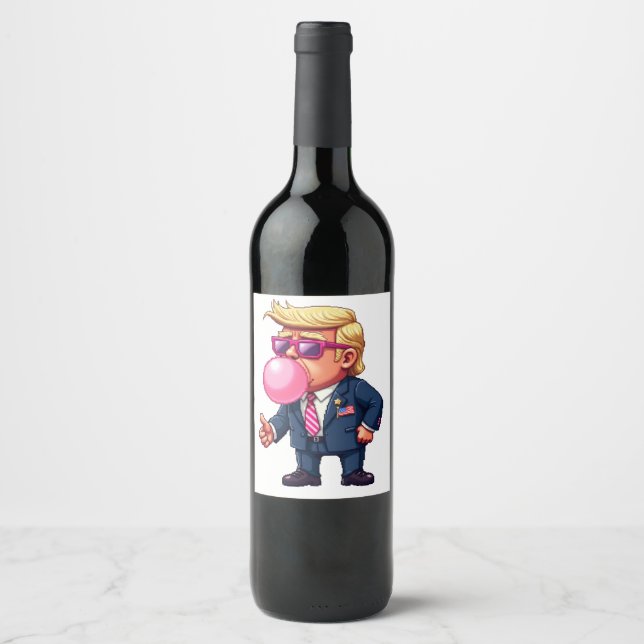 Rótulo De Garrafa De Cerveja Orgulho Maga Trump Pixel Presidente Dia da Inagura (Frente)