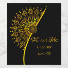 Ornamentado negro de mandala na moda étnico Elegan