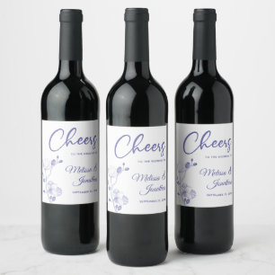 Rótulo De Garrafa De Cerveja Orquídea delicada comemora casamento roxo personal