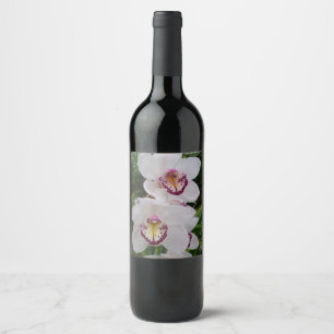 Rótulo De Garrafa De Cerveja Orquídeas Brancas Lindas Flores Tropicais