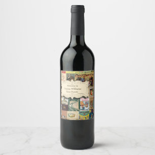 Rótulo De Garrafa De Cerveja Os livros do vintage trazem um chá de fraldas do