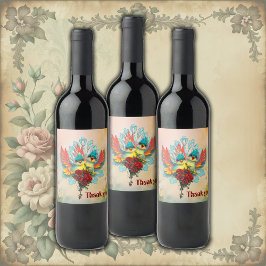 Rótulo De Garrafa De Cerveja Os pássaros bonitos de bom humor.