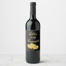 Ouro 50º Aniversário da Garrafa de Vinho